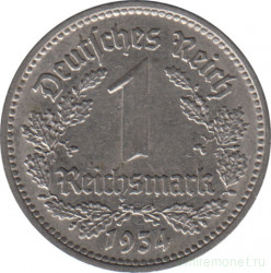 Монета. Германия. Третий Рейх. 1 рейхсмарка 1934 год. Монетный двор - Мюнхен (D).