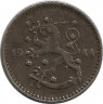 Аверс.Монета. Финляндия. 1 марка 1944 год.