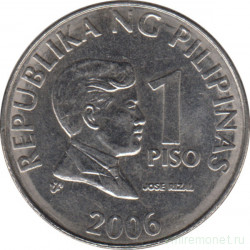 Монета. Филиппины. 1 песо 2006 год.