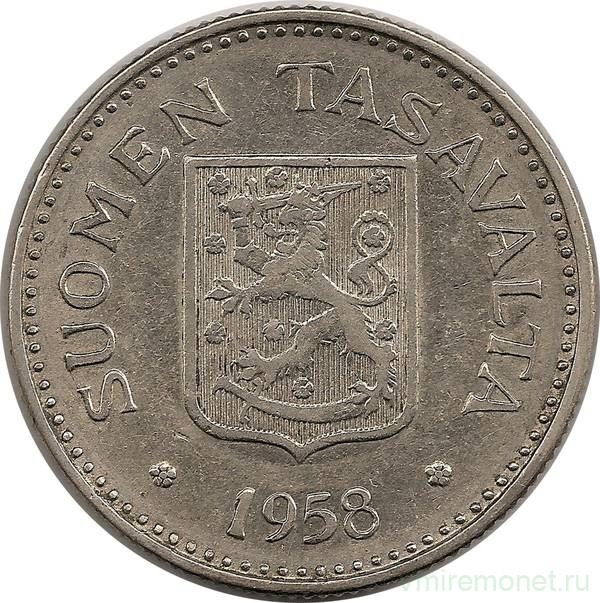 Монета. Финляндия. 200 марок 1958 год.
