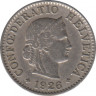  Монета. Швейцария. 5 раппенов 1926 год. ав.