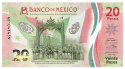 Банкнота. Мексика. 20 песо 2021 год. 200 лет Независимости (1821 - 2021).