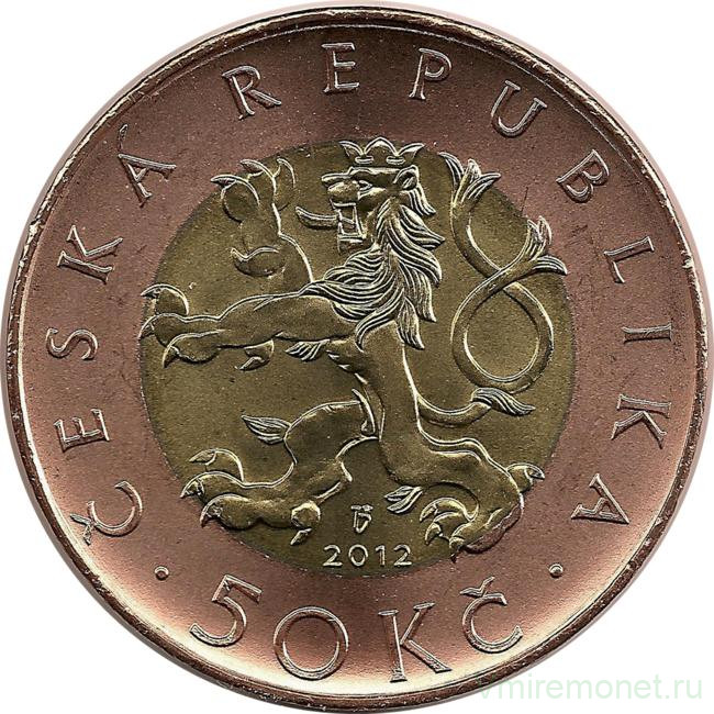 Монета. Чехия. 50 крон 2012 год.