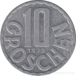 Монета. Австрия. 10 грошей 1975 год.