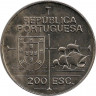 Реверс.Монета. Португалия. 200 эскудо 1992 год. Калифорния - Хуан Родригес Кабрильо.