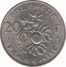 Монета. Французская Полинезия. 20 франков 1977 год. рев.