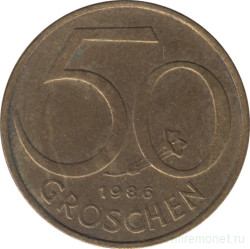 Монета. Австрия. 50 грошей 1986 год.