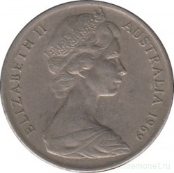 Монета. Австралия. 10 центов 1969 год.