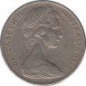 Монета. Австралия. 10 центов 1969 год. ав.