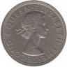 Монета. Новая Зеландия. 1/2 кроны 1961 год. 