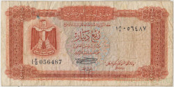 Банкнота. Ливия. 1/4 динара 1972 год. Тип 33b.