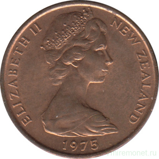 Монета. Новая Зеландия. 2 цента 1975 год.