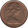 Монета. Новая Зеландия. 2 цента 1975 год. ав.