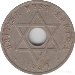 Монета. Британская Западная Африка. 1 пенни 1943 год.