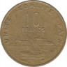 Монета. Джибути. 10 франков 1991 год. ав.