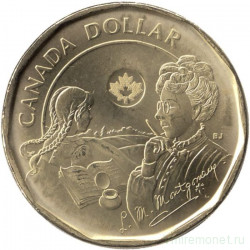 Монета. Канада. 1 доллар 2024 год. 150 лет со дня рождения Люси Мод Монтгомери.