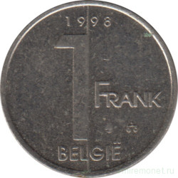 Монета. Бельгия. 1 франк 1998 год. BELGIE.