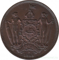 Монета. Британское Северное Борнео. 1 цент 1888 год.
