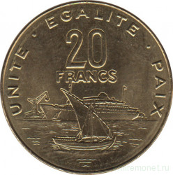 Монета. Джибути. 20 франков 2016 год.
