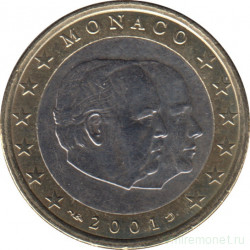 Монета. Монако. 1 евро 2002 год.