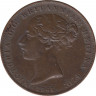 Монета. Великобритания. Джерси. 1/26 шиллинга 1861 год. рев.