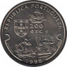 Монета. Португалия. 200 эскудо 1998 год. Васко да Гама. рев