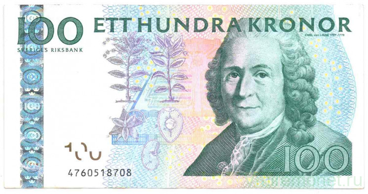 Банкнота. Швеция. 100 крон 2014 год. Тип 65c.