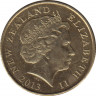 Монета. Новая Зеландия. 1 доллар 2013 год. ав.
