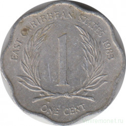 Монета. Восточные Карибские государства. 1 цент 1983 год.