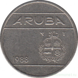 Монета. Аруба. 25 центов 1988 год.