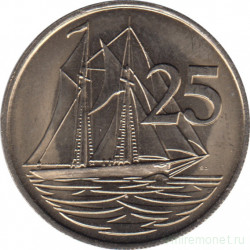 Монета. Каймановы острова. 25 центов 1972 год.