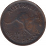 Монета. Австралия. 1/2 пенни 1952 год. ав.