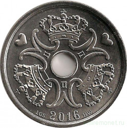 Монета. Дания. 5 крон 2016 год.