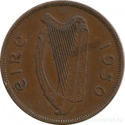 Монета. Ирландия. 1 пенни 1950 год.