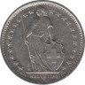  Монета. Швейцария. 1/2 франка 1973 год. рев.