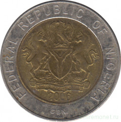 Монета. Нигерия. 1 найра 2006 год.