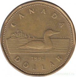 Монета. Канада. 1 доллар 1994 год.