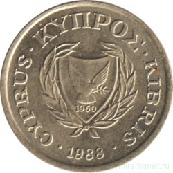 Монета. Кипр. 2 цента 1988 год.