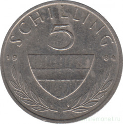 Монета. Австрия. 5 шиллингов 1984 год.