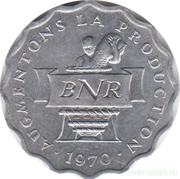 Монета. Руанда. 2 франка 1970. ФАО.