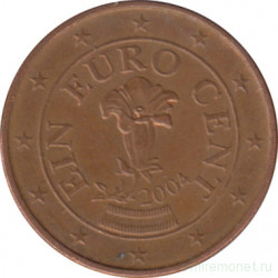 Монета. Австрия. 1 цент 2004 год.