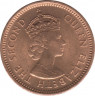 Монета. Маврикий. 1 цент 1969 год. рев.
