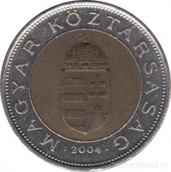 Монета. Венгрия. 100 форинтов 2004 год.