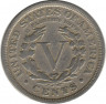 Монета. США. 5 центов 1912 год.