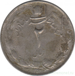 Монета. Иран. 2 риала 1973 (1352) год.