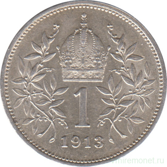 Монета. Австро-Венгерская империя. 1 крона 1913 год. (Австрия).