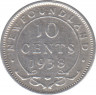 Монета. Ньюфаундленд. 10 центов 1938 год. ав.