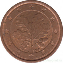 Монета. Германия. 1 цент 2012 год. (J).