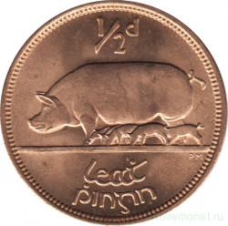 Монета. Ирландия. 1/2 пенни 1967 год.