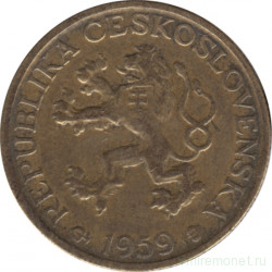 Монета. Чехословакия. 1 крона 1959 год.